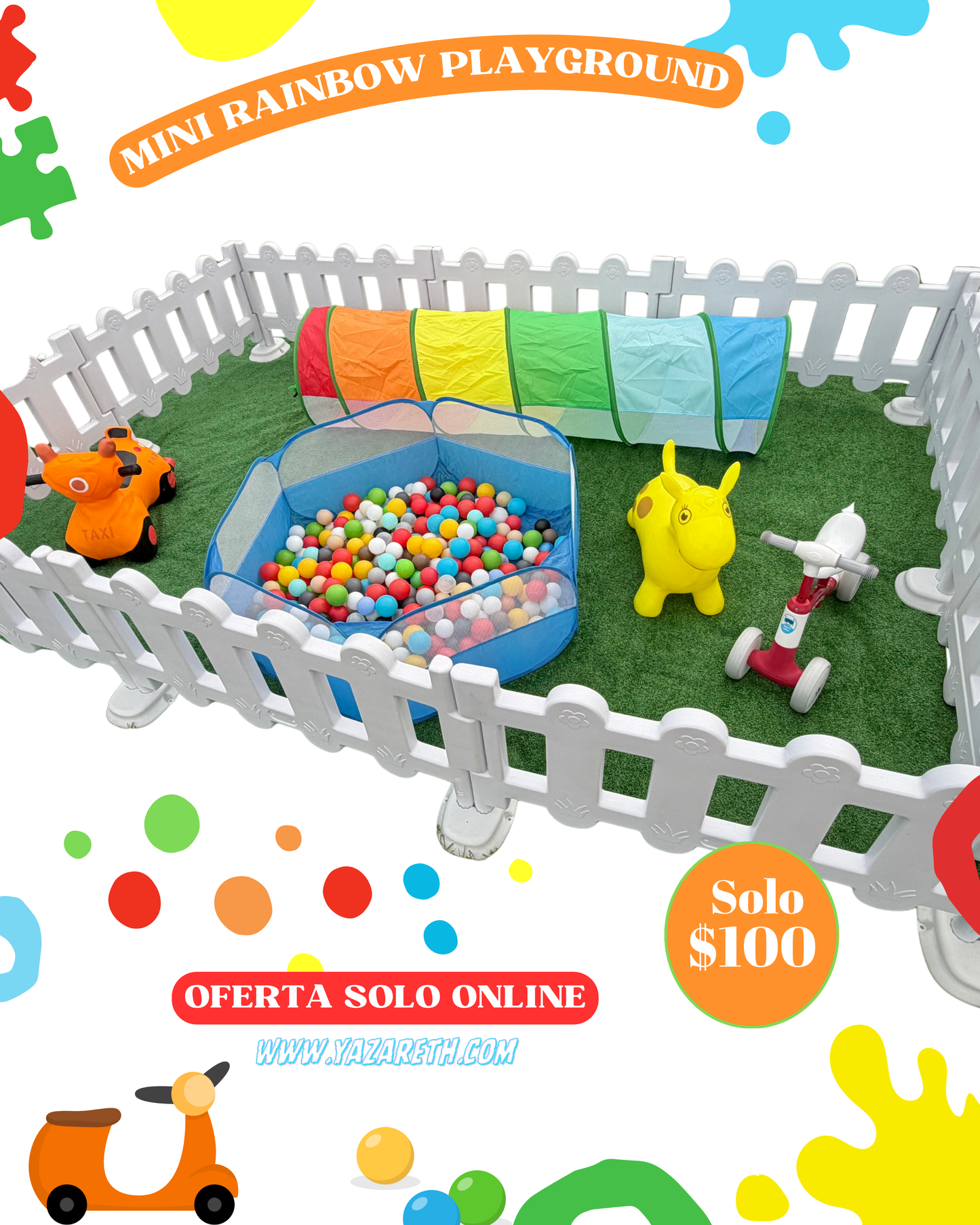 Mini rainbow playground