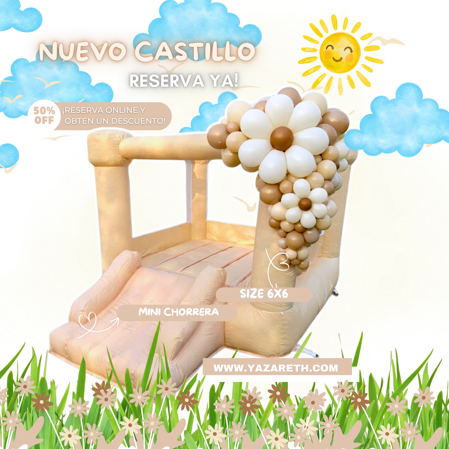 Mini Arena Tropical Bounce(Beige 8.7x6)