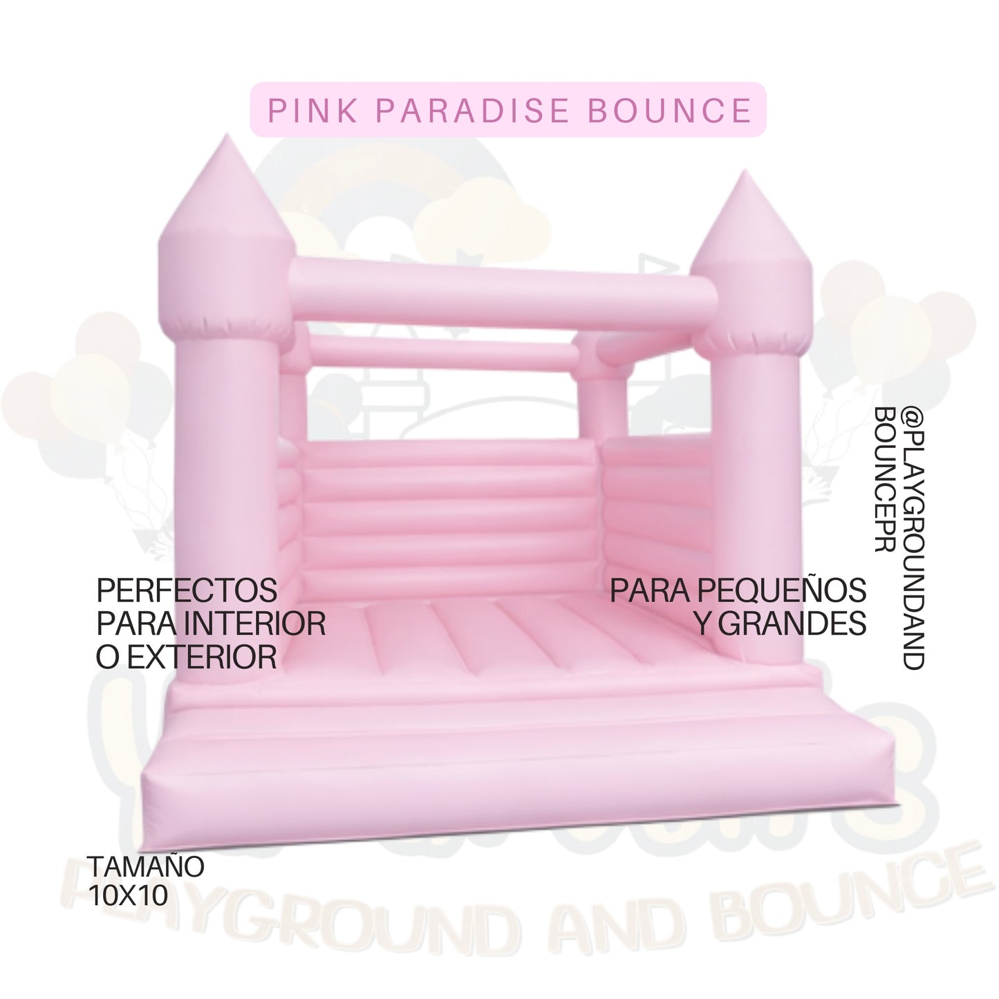 Pink Paradise Bounce 10x10