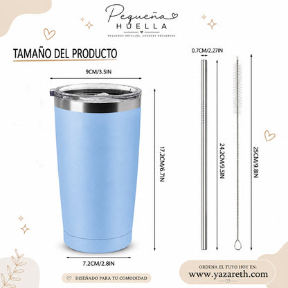 Vaso insulado con stickers 20 oz