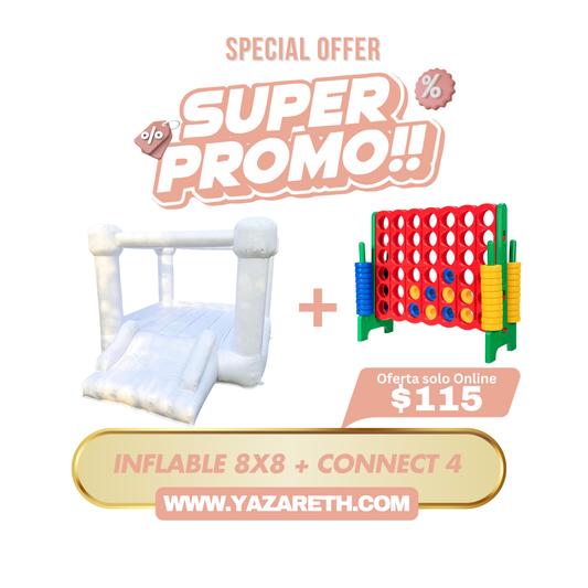 Inflable 8x8 + Connect 4